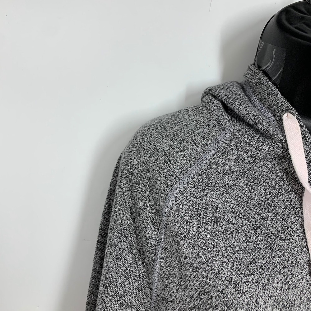 Roots Gray Heathered Fleece Logo Hoodie Dress Size M Medium - Picture 4 of 13